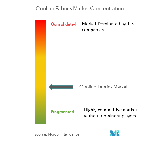 Cooling Fabrics market- Market Concentration